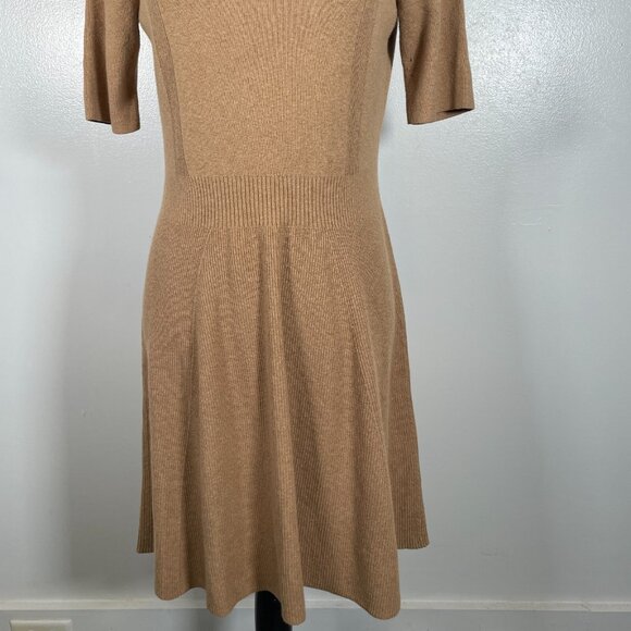 Banana Republic Sweater Dress Womens Medium Brown Knit Short Sleeve Round Neck - Picture 5 of 16